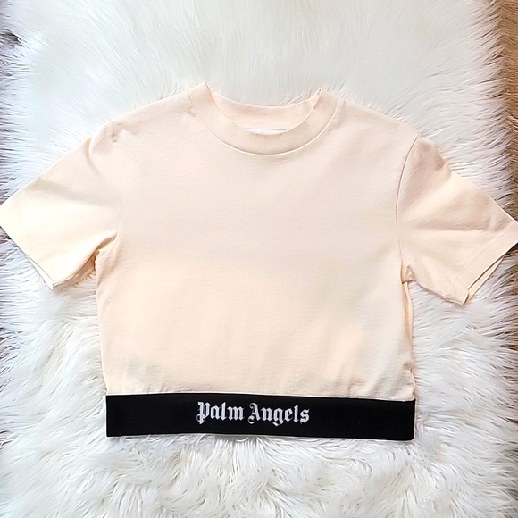 Palm Angels | Logo Underband Cropped T Shirt - Picture 2 of 11